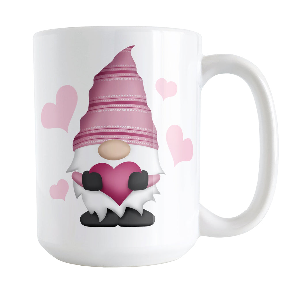 Pink Heart Gnome Mug