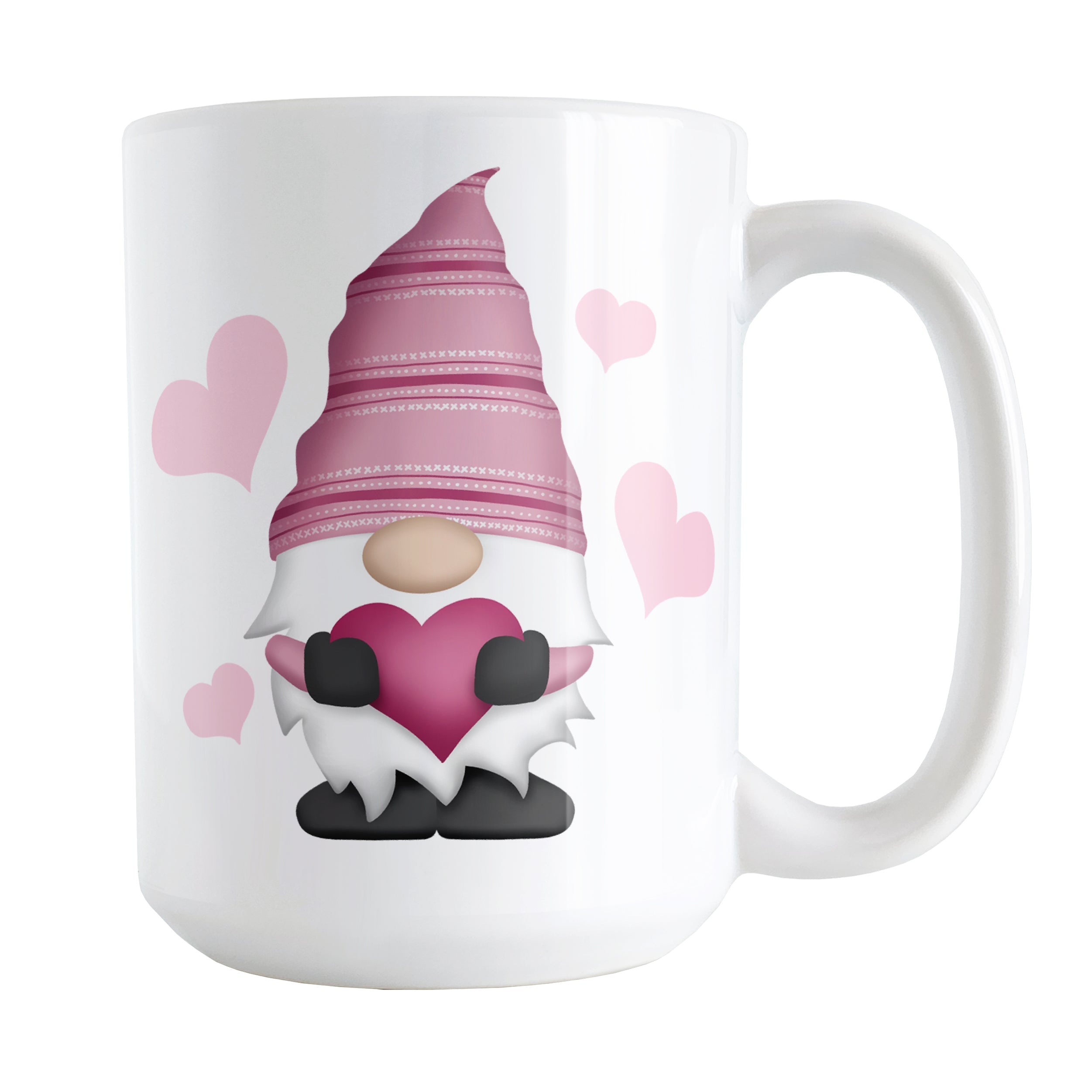 Pink Heart Gnome Mug